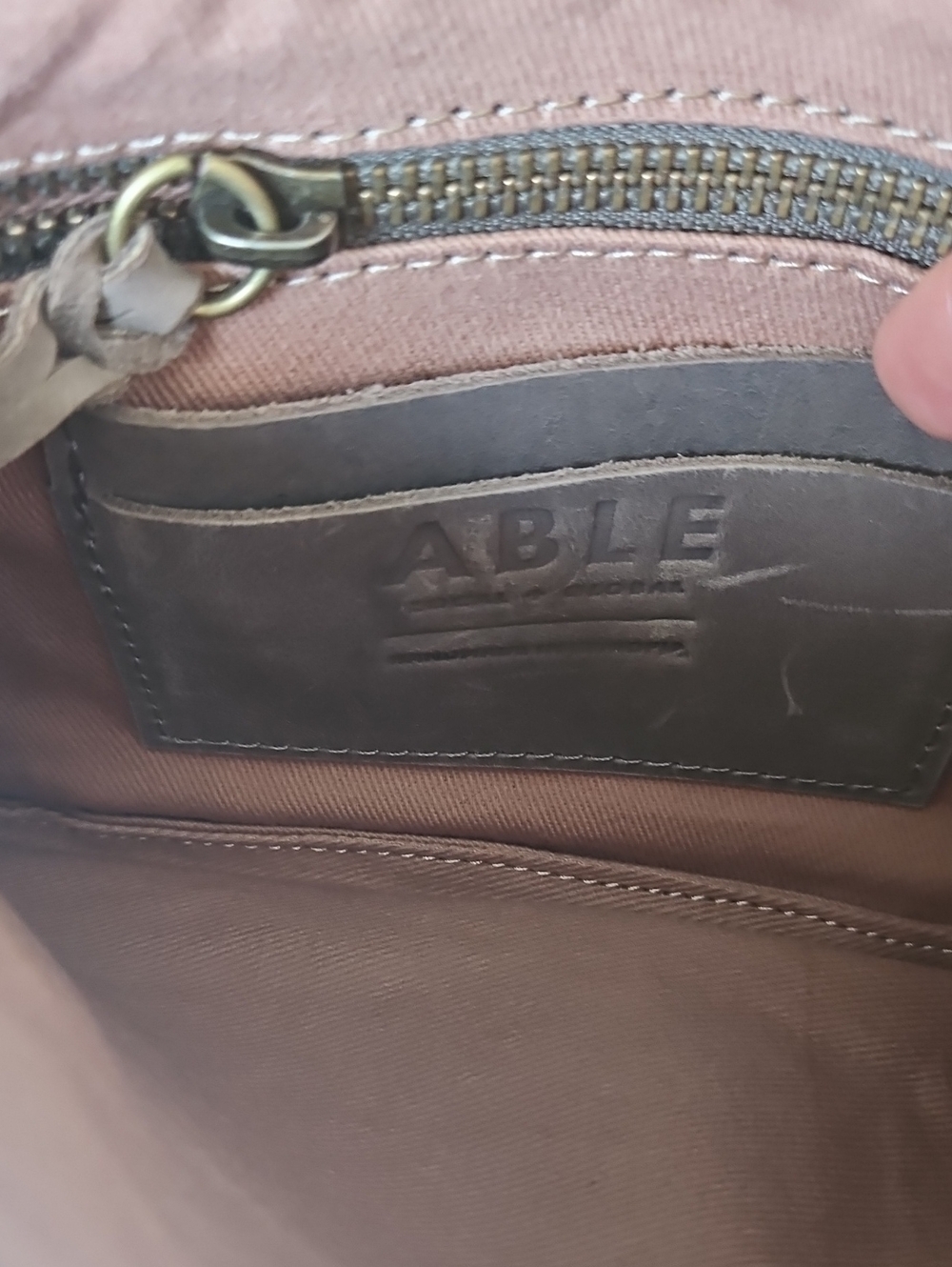 NWT! Able Women's Slate Leather Wristlet Clutch - Picture 4 of 4